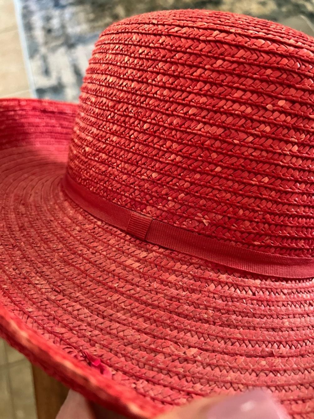Mega Sale! Betmar NY Designer Red Straw Sun Hat - Lovely Lipstick Red - Picture 2 of 4